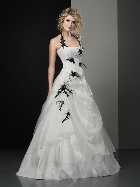 Robe de mariage noir et blanc