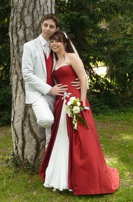 Robe de mariage rouge