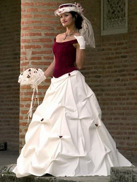Robe de mariée bicolore