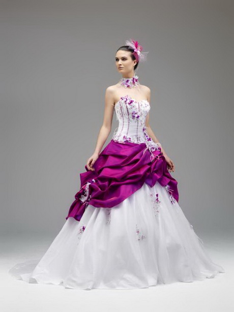 Robe de mariée colorée