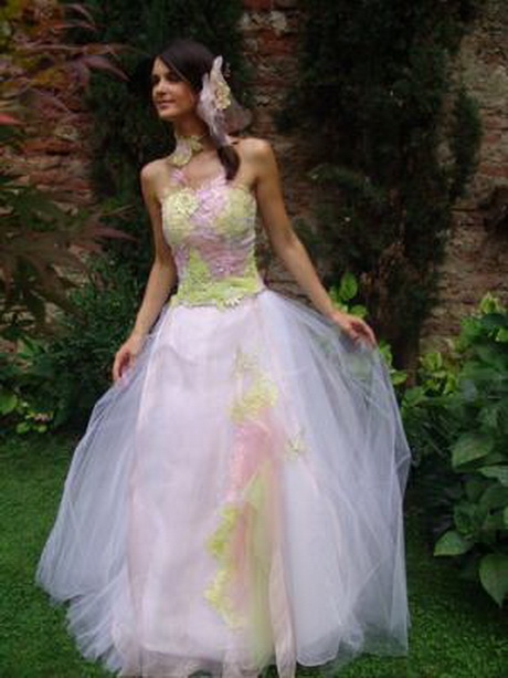 Robe de mariée colorée