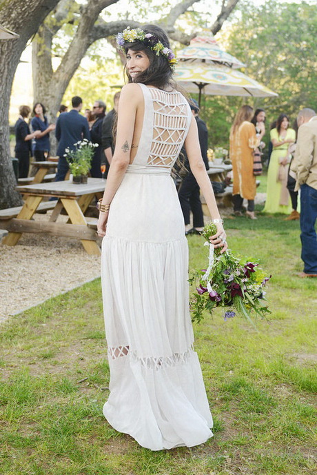 Robe de mariée hippie chic