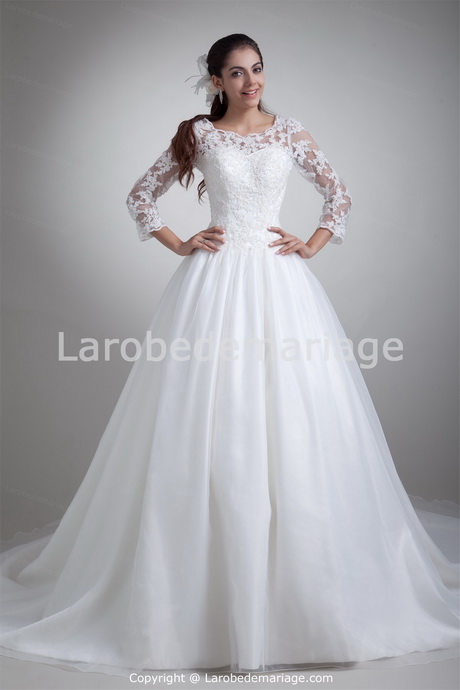 Robe de mariée manche