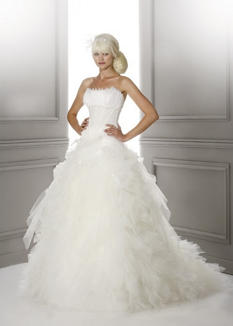 Robe de mariée plume