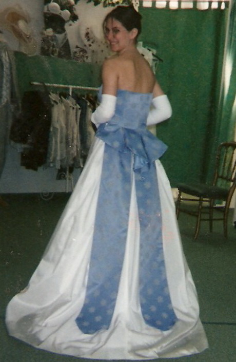 Robe de mariee bleu