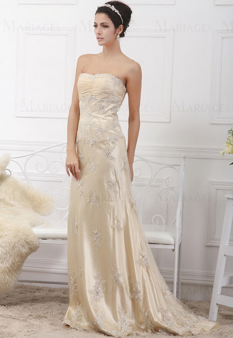 Robe de mariee couleur champagne