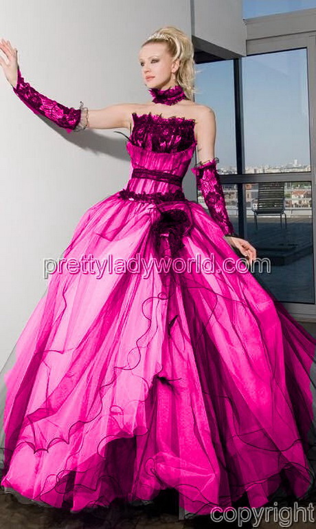 Robe de mariee fushia