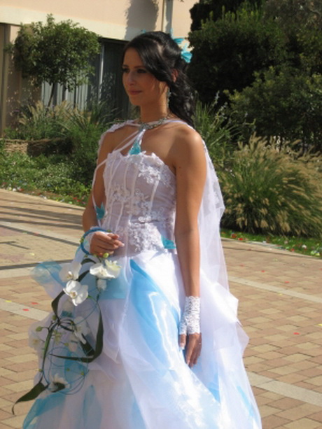 Robe de mariee turquoise