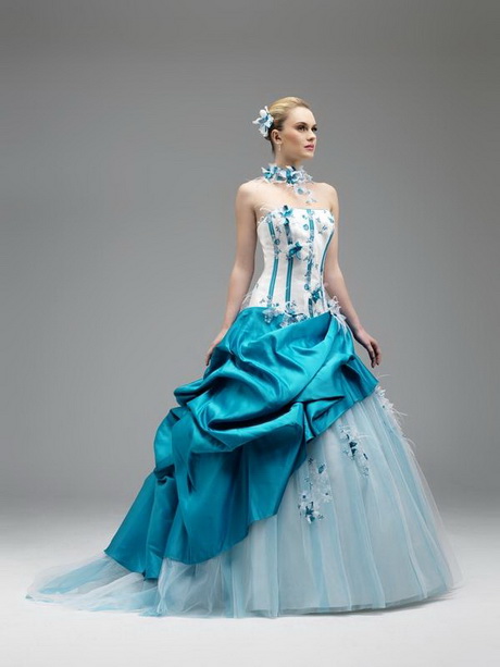 Robe de mariee turquoise