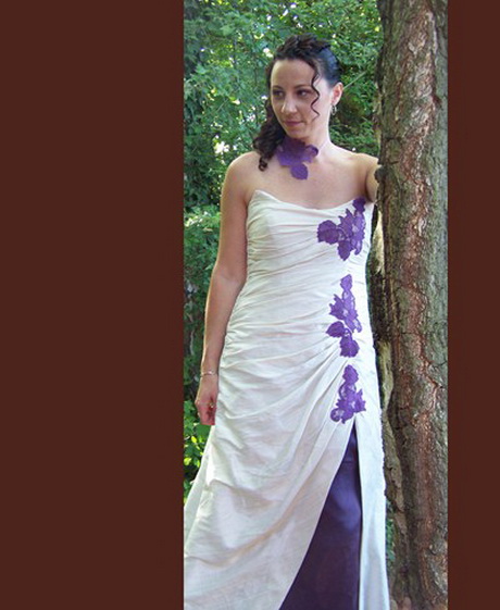 Robe de mariee violette