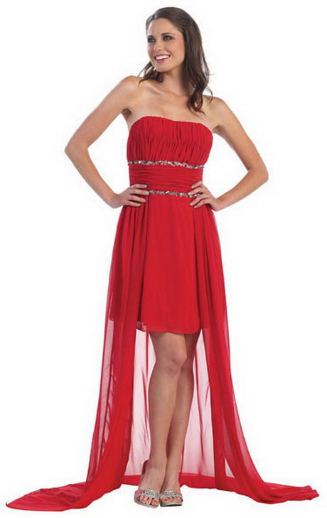 Robe de soirée courte bustier rouge