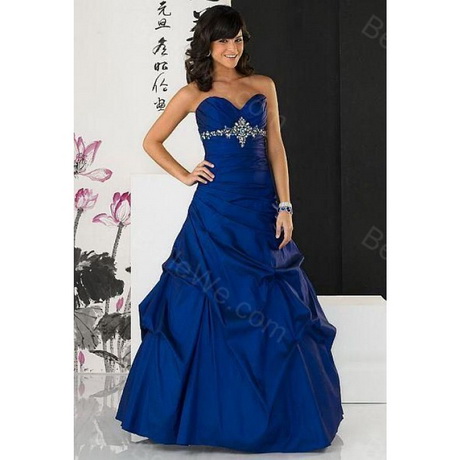 Robe de soirée longue bleu