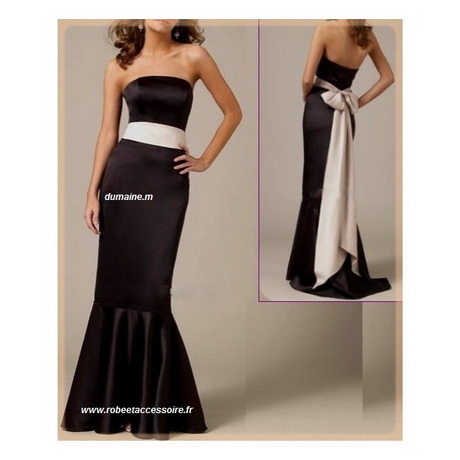 Robe de soirée noir et blanche