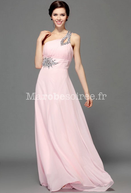 Robe de soirée rose pale