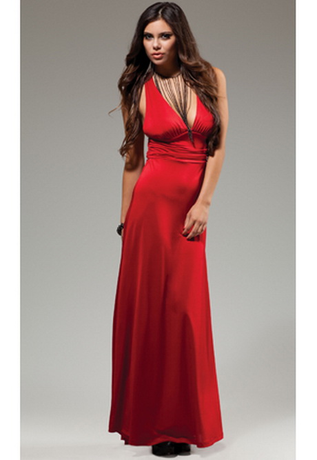 Robe de soirée rouge longue