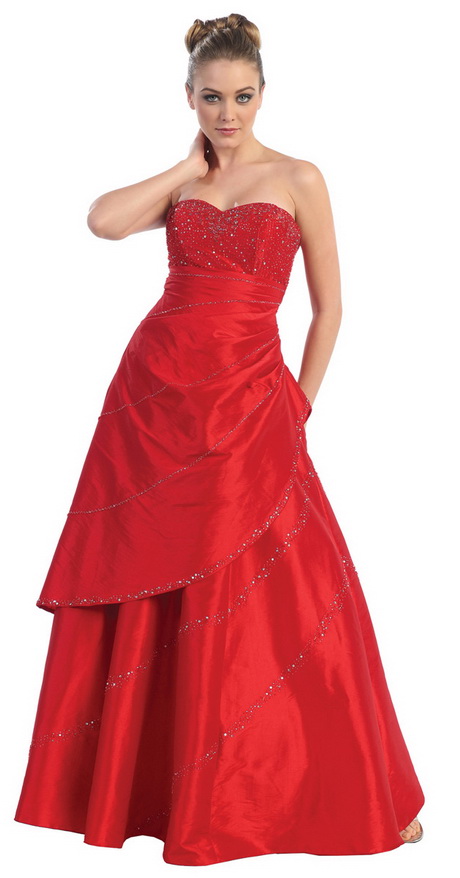 Robe de soire rouge