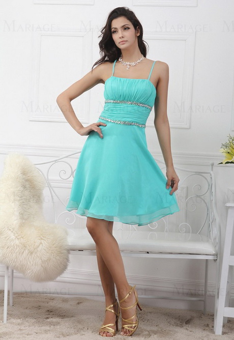 Robe de soirée turquoise