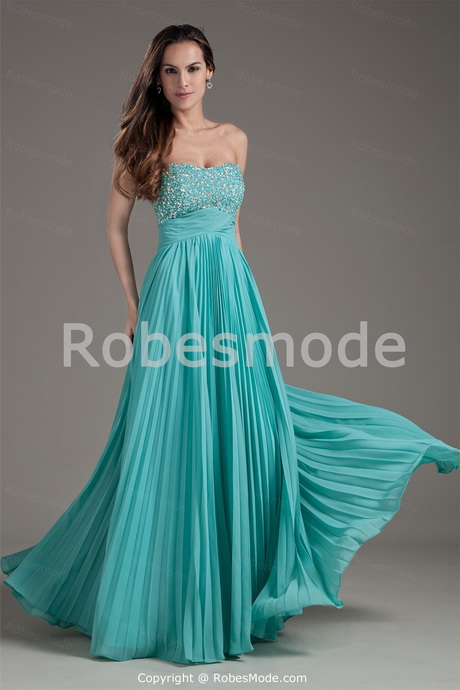 Robe de soirée turquoise