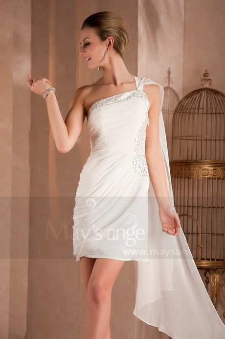 Robe de soiree blanche courte