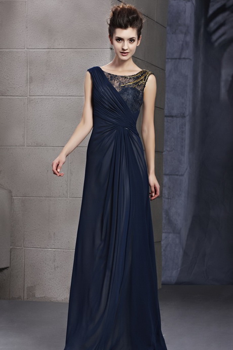 Robe de soiree bleu marine