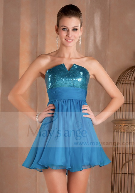 Robe de soiree bleu turquoise