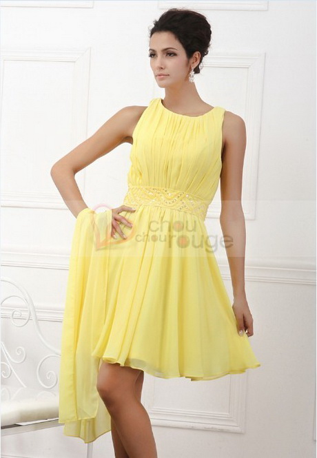 Robe de soiree jaune