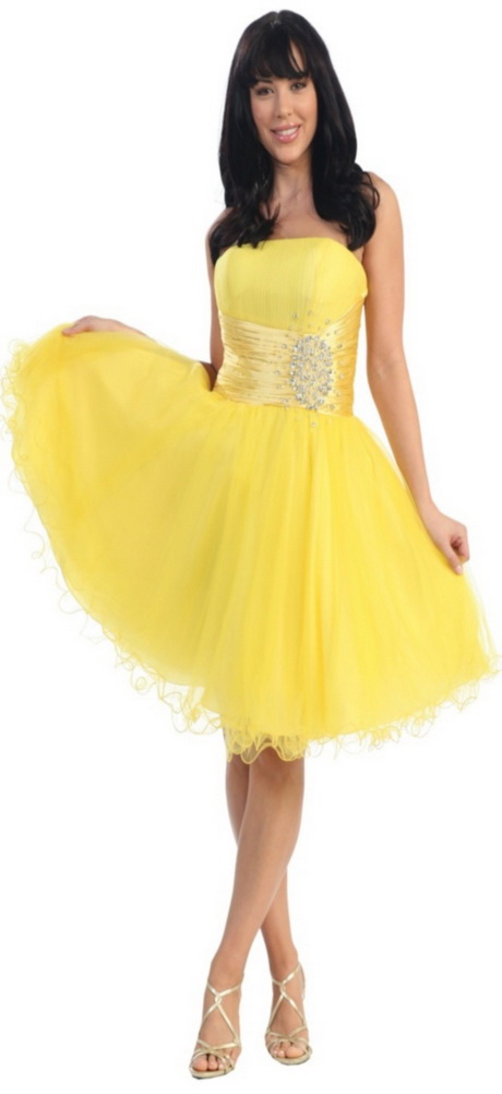 Robe de soiree jaune