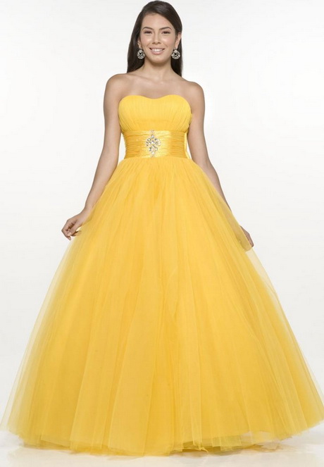 Robe de soiree jaune