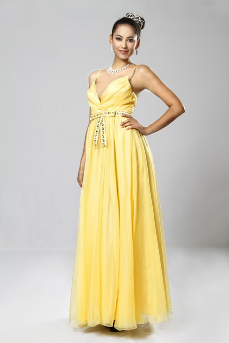 Robe de soiree jaune