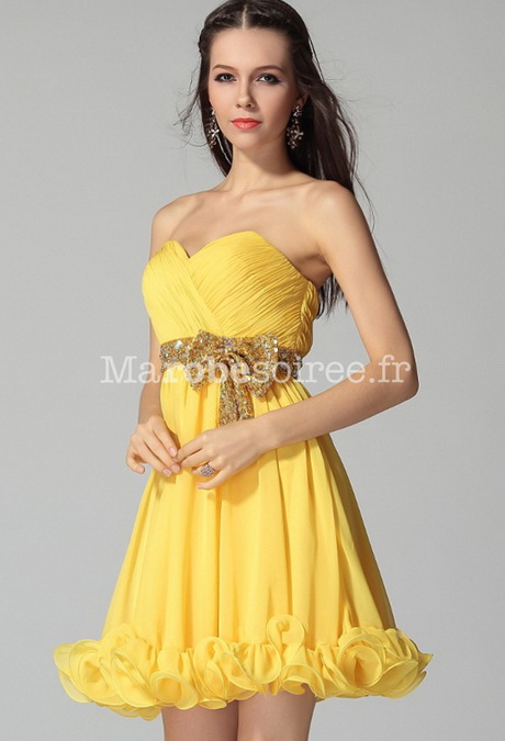 Robe de soiree jaune