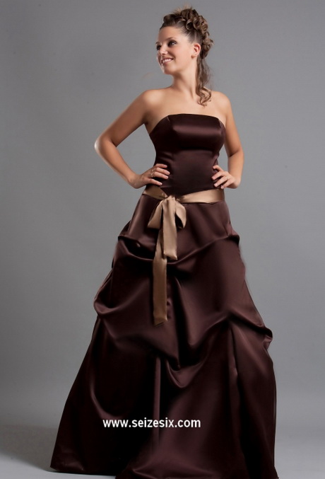 Robe de soiree marron