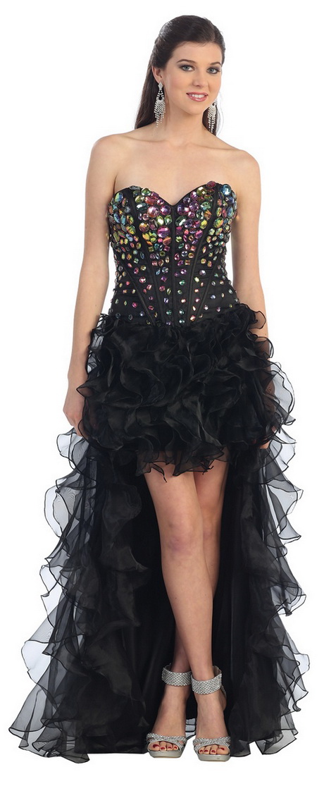 Robe de soiree noire avec strass