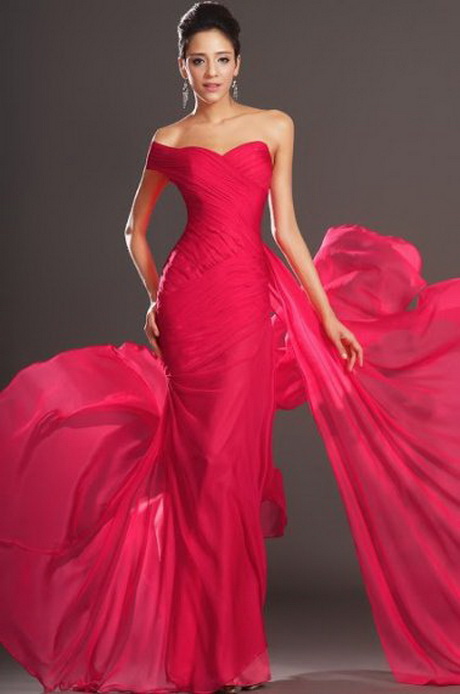 Robe de soiree rose fushia