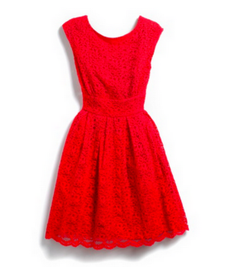 Robe en soie rouge