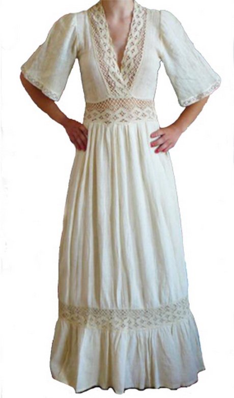 Robe hippie blanche