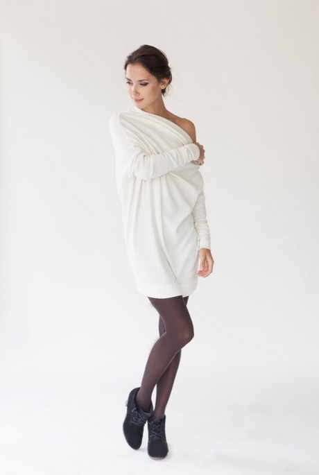 Robe laine blanche