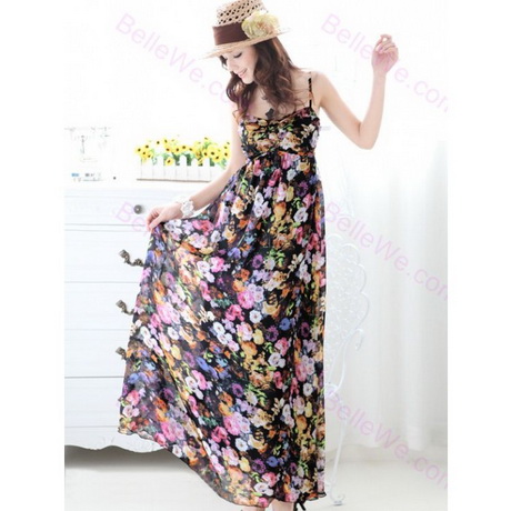 Robe longue a fleurs