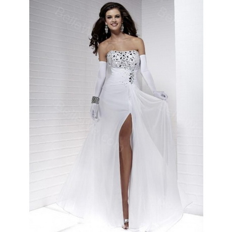 Robe longue blanche de soirée