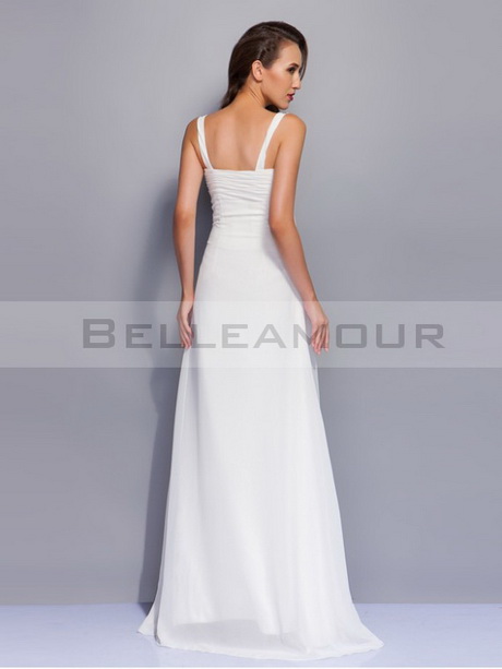 Robe longue blanche de soirée