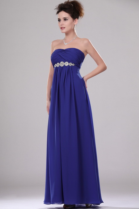 Robe longue bleue