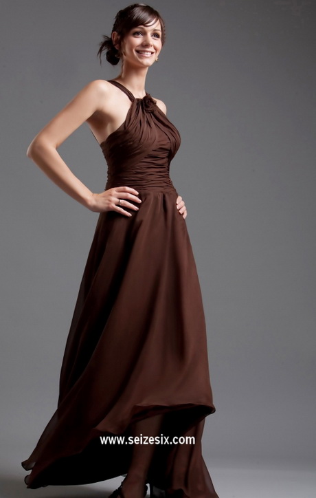 Robe longue chocolat