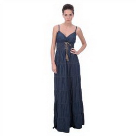 Robe longue en jean