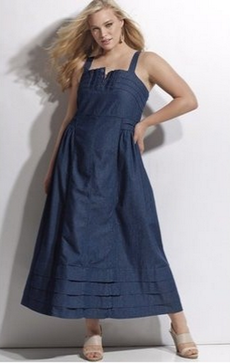 Robe longue en jean