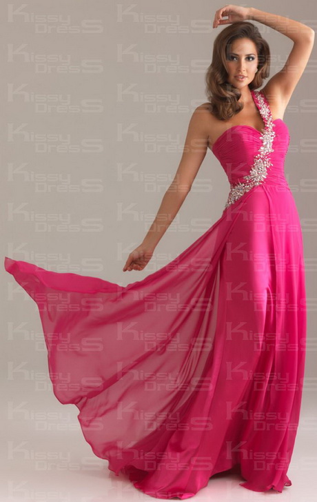 Robe longue fushia