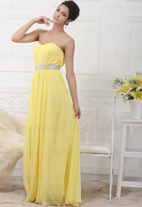 Robe longue jaune