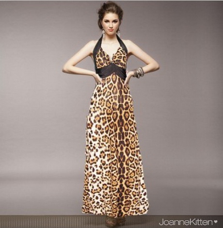 Robe longue leopard