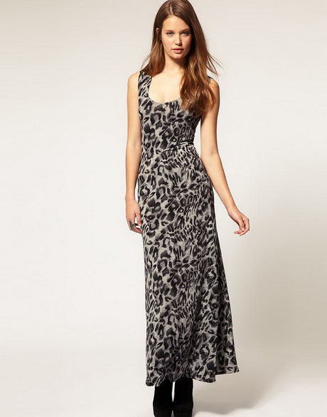 Robe longue leopard