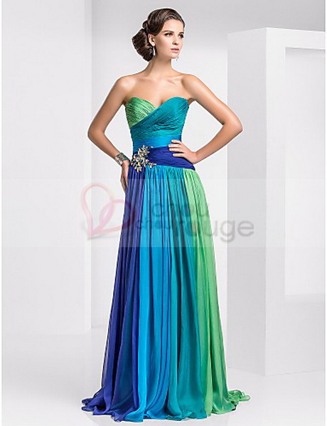 Robe longue multicolore