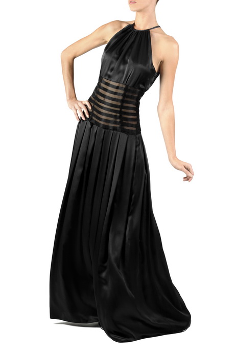 Robe longue noire bustier