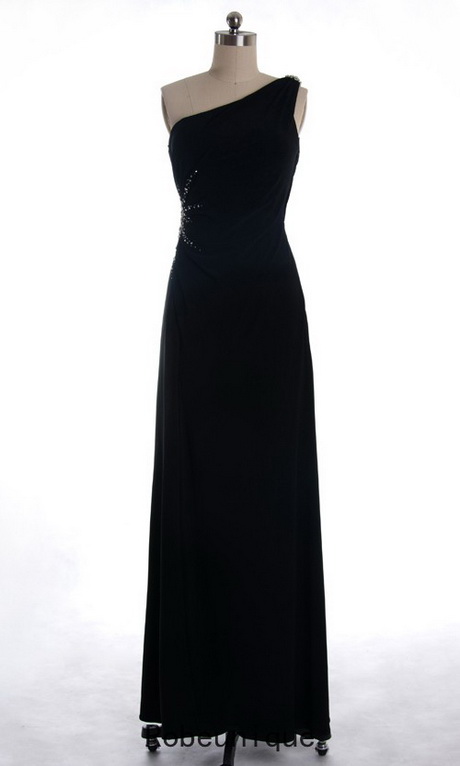 Robe longue noire fendue